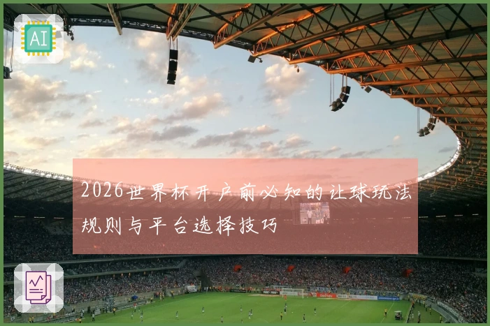 2026世界杯开户前必知的让球玩法规则与平台选择技巧