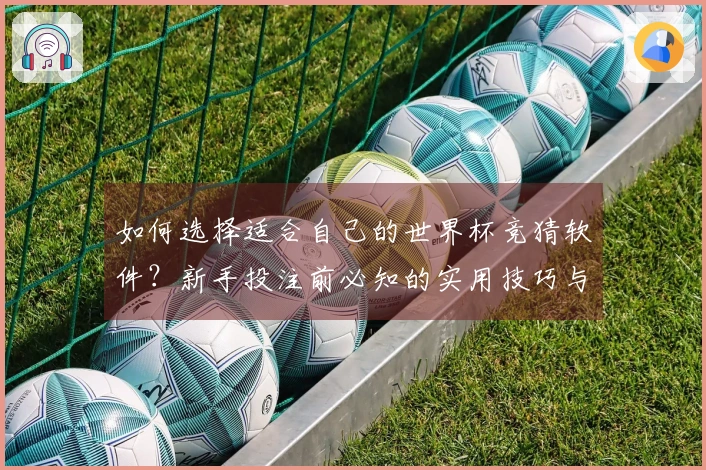 如何选择适合自己的世界杯竞猜软件？新手投注前必知的实用技巧与注意事项