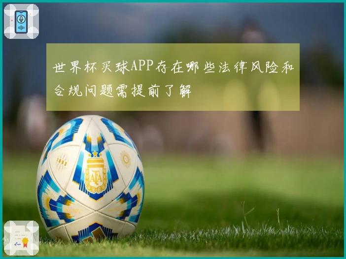 世界杯买球APP存在哪些法律风险和合规问题需提前了解