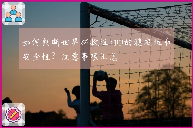 如何判断世界杯投注app的稳定性和安全性？注意事项汇总